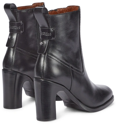 Shop See By Chloé Annylee Leather Ankle Boots In Black