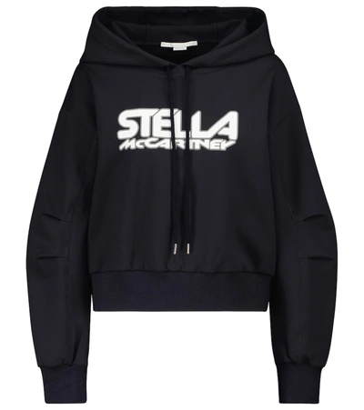 Shop Stella Mccartney Logo Scuba Hoodie In Black