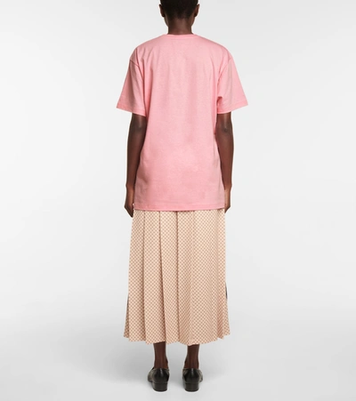 Shop Gucci X Banaya Printed Cotton Jersey T-shirt In Pink