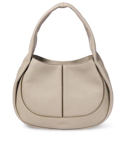 Shop Tod's Small Leather Shoulder Bag In Brown