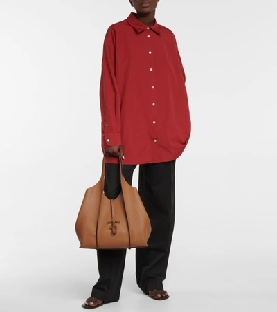 Tod's Timeless Medium Leather Tote In Brown