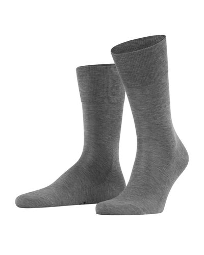 Shop Falke Men's Tiago Knit Mid-calf Socks In Light Grey