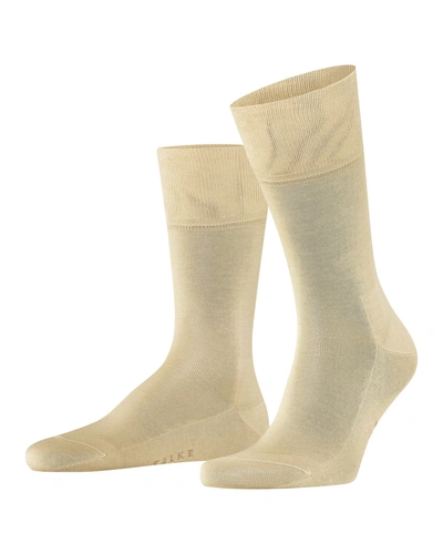 Shop Falke Men's Tiago Knit Mid-calf Socks In Sand