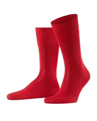 Shop Falke Men's Tiago Knit Mid-calf Socks In Scarlett