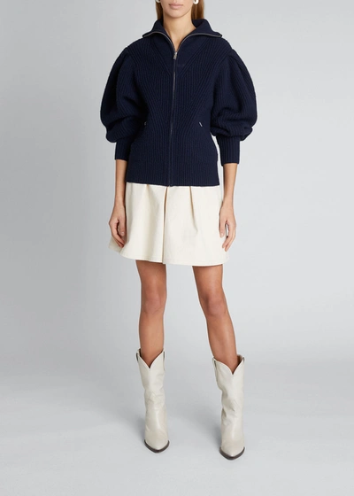 Shop Isabel Marant Cashmere Cardigan Sweater In Faded Night