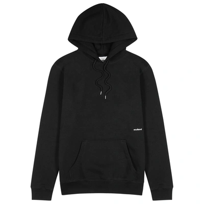 Shop Soulland Wallance Black Hooded Jersey Sweatshirt