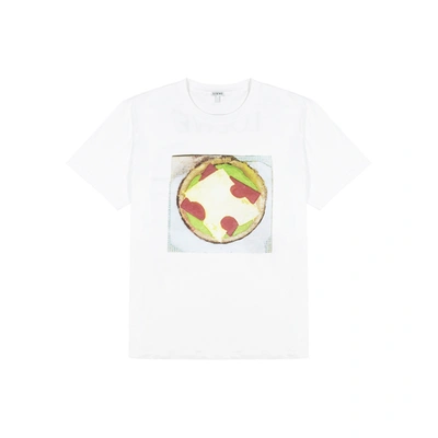 Shop Loewe White Printed Cotton T-shirt