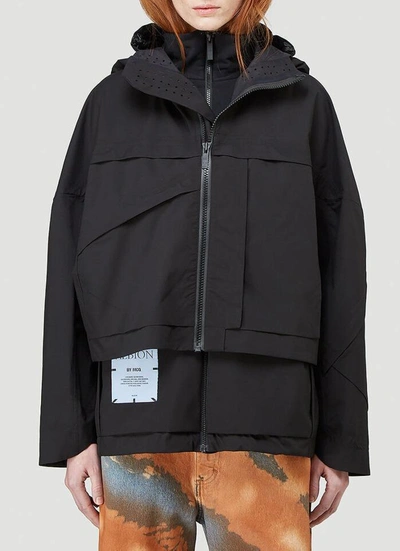 Shop Mcq By Alexander Mcqueen Mcq Alexander Mcqueen Hooded Layered Jacket In Black