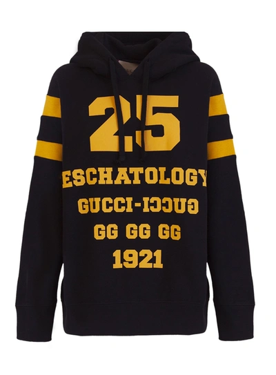Shop Gucci Sweatshirt With '25  Eschatology And Blind For Love 1921 ' Print In Nero