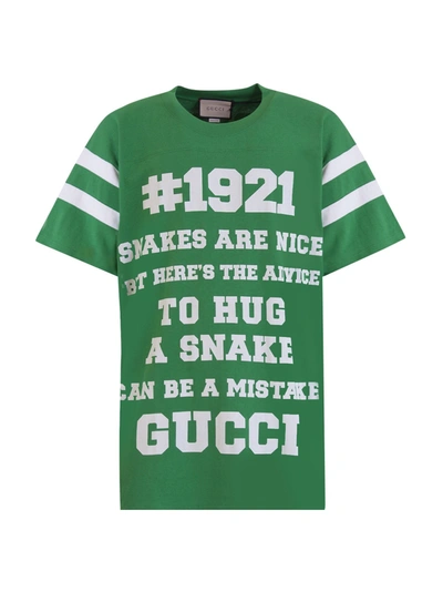 Shop Gucci T-shirt With 'to Hug A Snake' Print In Nero