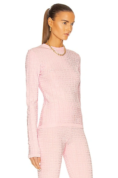 Shop Givenchy Monogram Jacquard Sweater In Pink