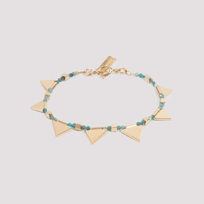 Shop Isabel Marant Triangle Detail Beaded Bracelet In Multi
