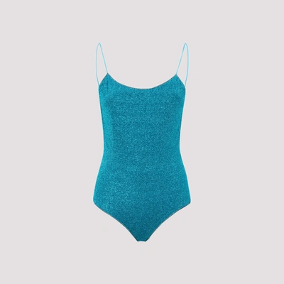 Shop Oseree Oséree Maillot Lurex One In Blue