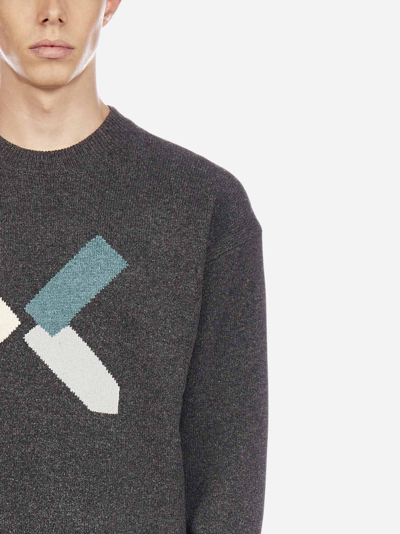 Shop Kenzo K-logo Wool-blend Sweater