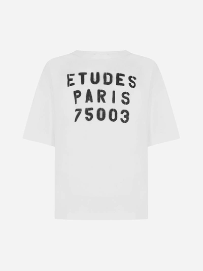 Shop Etudes Studio Museum Stencil Cotton T-shirt