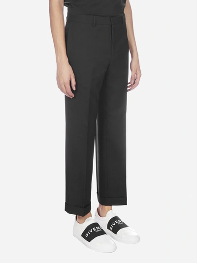 Shop Givenchy Virgin Wool Trousers In Black