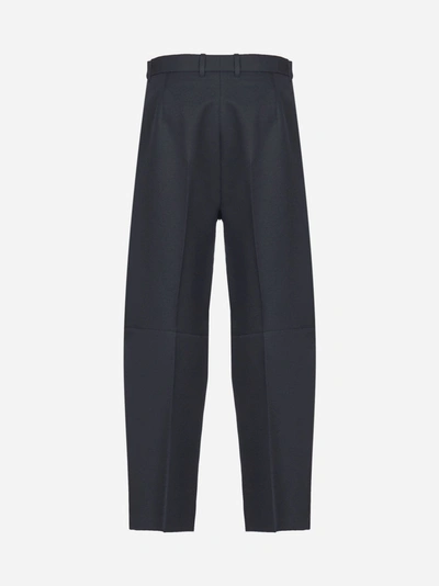 Shop Balenciaga Cropped Tailored Trousers In Black