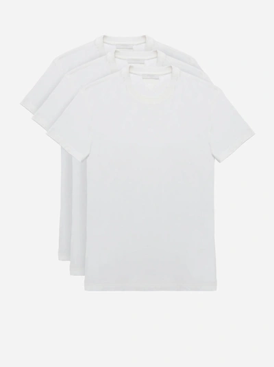 Shop Prada 3-pack Cotton Jersey T-shirt