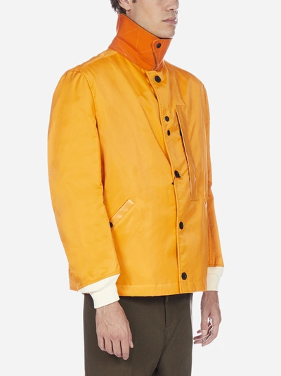 Shop Junya Watanabe Corduroy-collar Nylon Twill Jacket