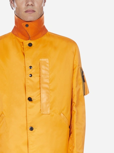 Shop Junya Watanabe Corduroy-collar Nylon Twill Jacket