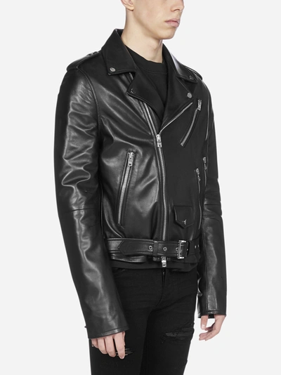 Shop Amiri Perfecto Biker-style Leather Jacket