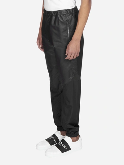 Shop Givenchy Leather Jogger Pants