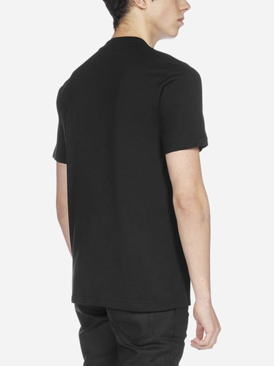 Shop Givenchy Refracted Logo Cotton T-shirt In Black White