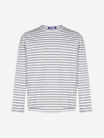 Shop Junya Watanabe Striped Cotton T-shirt