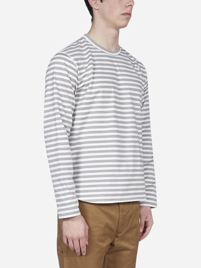 Shop Junya Watanabe Striped Cotton T-shirt