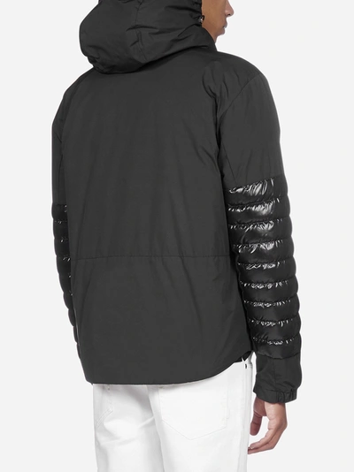 Shop Moncler Olargues Logo Hooded Nylon Down Jacket