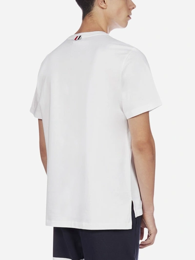 Shop Thom Browne Side Splits Cotton T-shirt