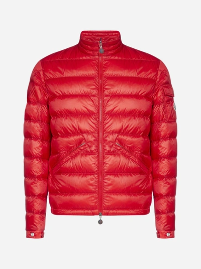 Shop Moncler Agay Quilted Nylon Down Jacket