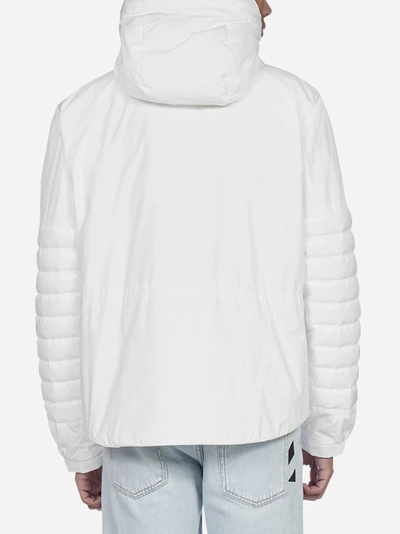 Shop Moncler Olargues Logo Nylon Down Jacket In White