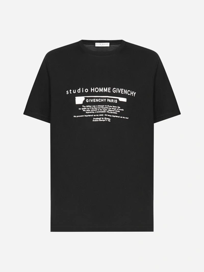 Shop Givenchy Studio Homme Cotton T-shirt In Black