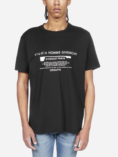 Shop Givenchy Studio Homme Cotton T-shirt In Black