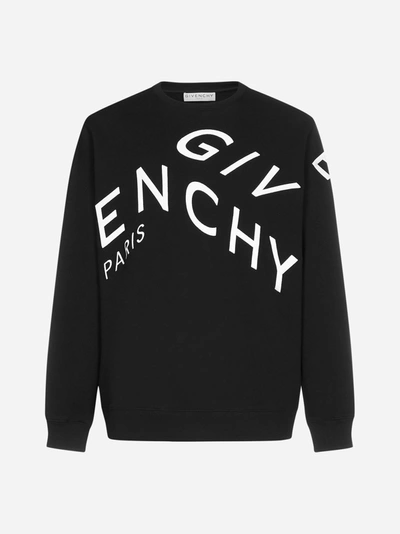 Shop Givenchy Reflected Logo Cotton Sweatshirt