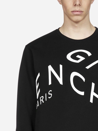Shop Givenchy Reflected Logo Cotton Sweatshirt