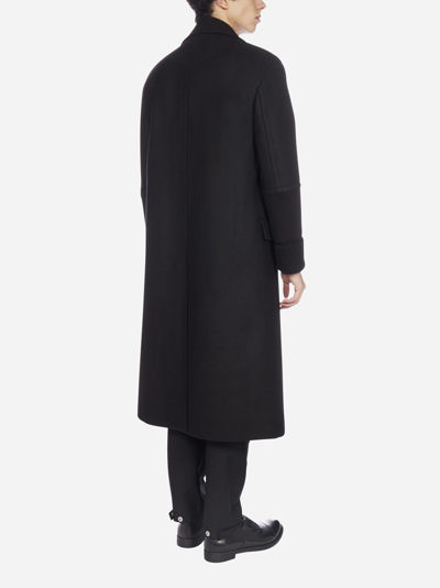 Shop Neil Barrett Virgin Wool Long Coat