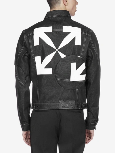 Shop Off-white Arrows Twist Denim Jacket