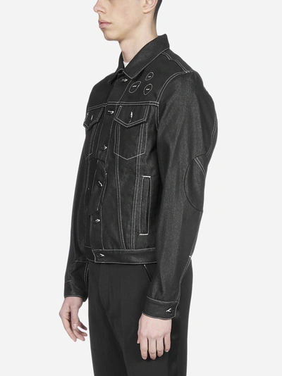 Shop Off-white Arrows Twist Denim Jacket