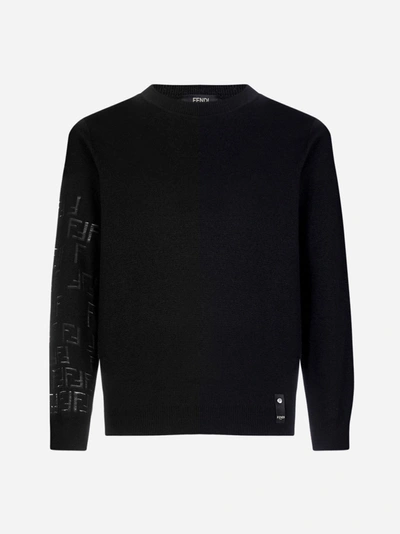 Shop Fendi Ff Logo-motif Wool Sweater