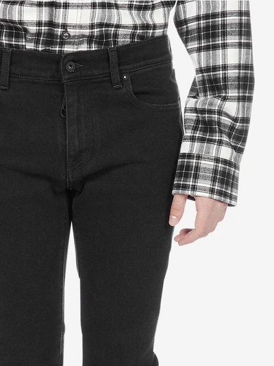 Shop Off-white Diag Skinny Jeans In Black White