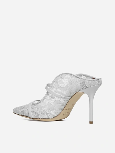 Shop Malone Souliers Maureen 85 Lace And Leather Mules