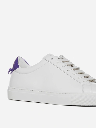 Shop Givenchy Urban Street Leather Low-top Sneakers