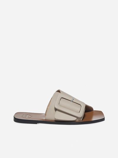 Shop Atp Atelier Ceci Leather Flat Sandals