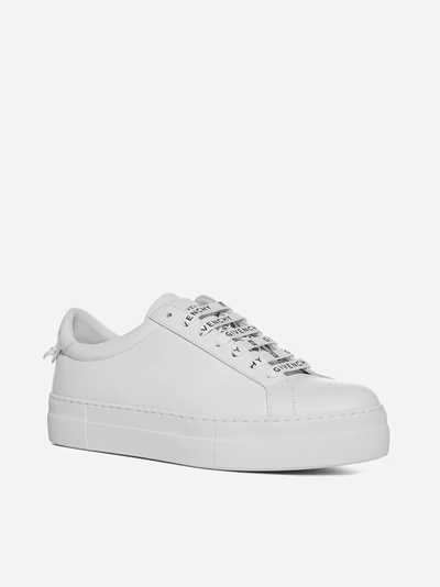 Shop Givenchy Urban Street Leather Platform Sneakers In White