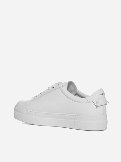 Shop Givenchy Urban Street Leather Platform Sneakers In White