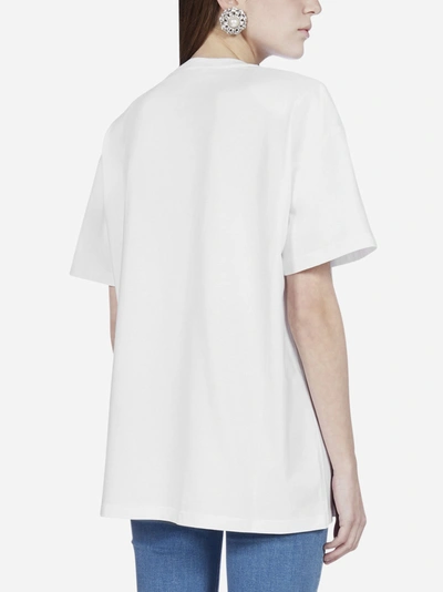 Shop Alessandra Rich Logo Cotton Oversized T-shirt