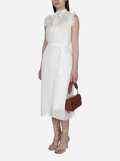 Shop Zimmermann Shirred Pleated Swing Midi Dress