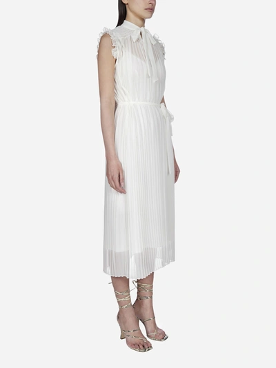 Shop Zimmermann Shirred Pleated Swing Midi Dress